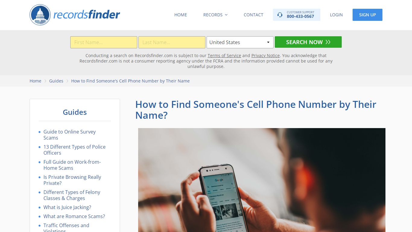 How to Find Someone's Cell Phone Number? - RecordsFinder